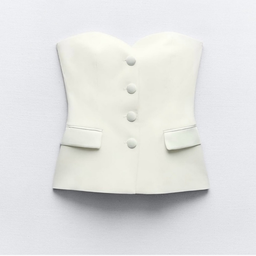 Zara MIXED SATIN EFFECT BUSTIER